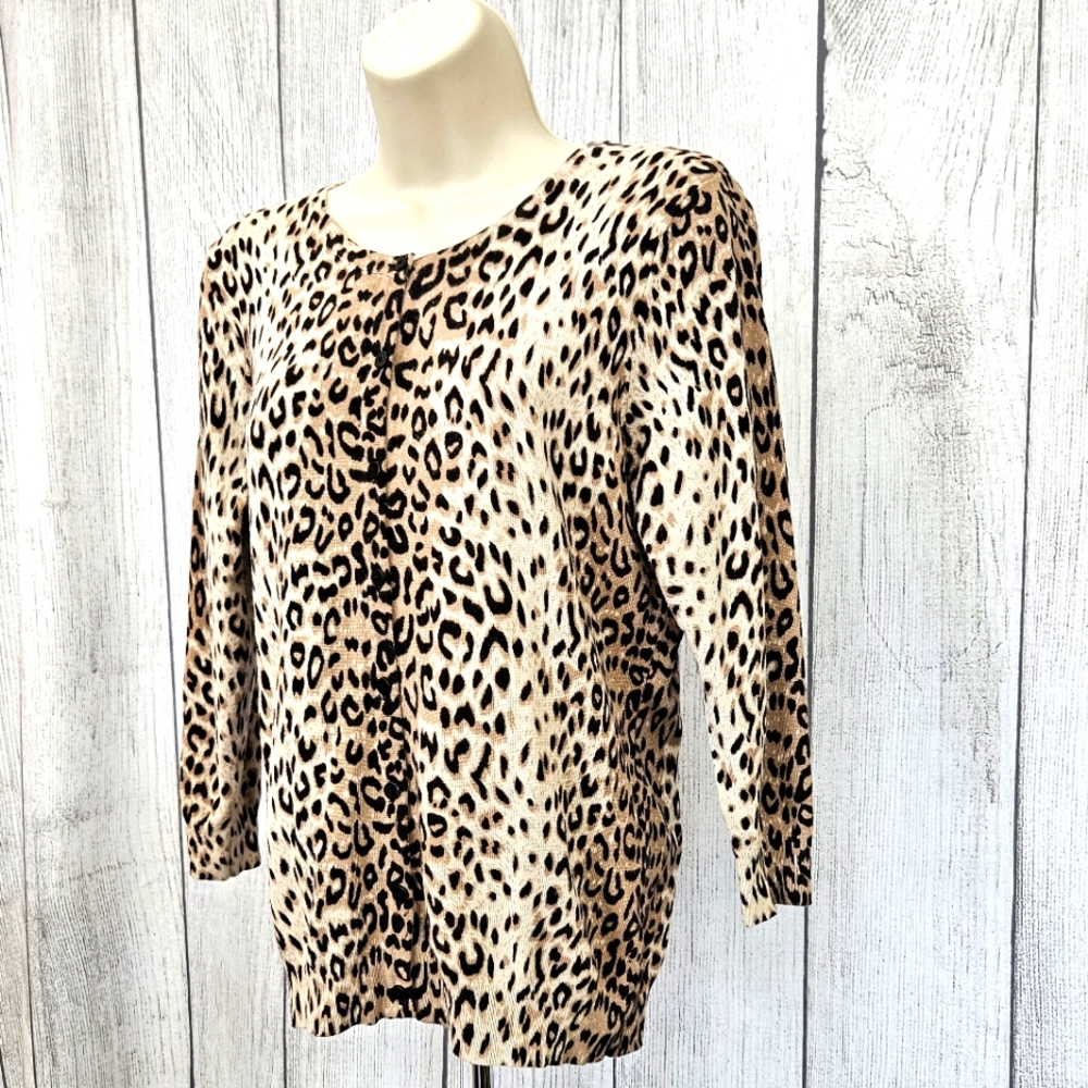 Joseph A Leopard Print Cardigan - Picture 4 of 11